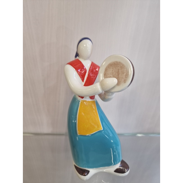 Figura mujer con pandereta Galos