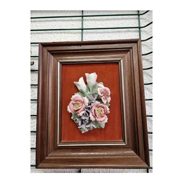 Cuadro flores relieve