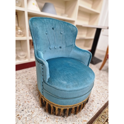 Butaca azul dormitorio