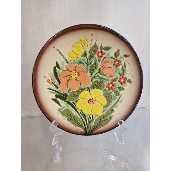 Plato decorativo flores