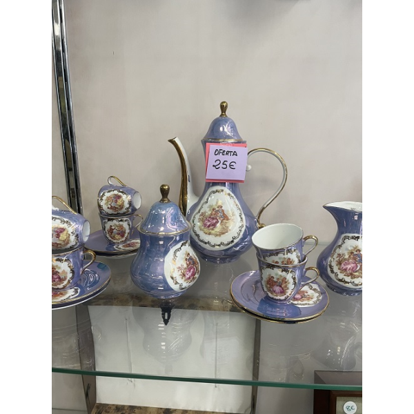 Juego de café lila