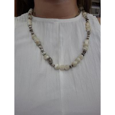 Colgante nacar y plata